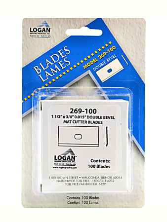 Logan Graphic Products Mat Cutter Blades No. 269 Pack Of 100 - Office Depot
